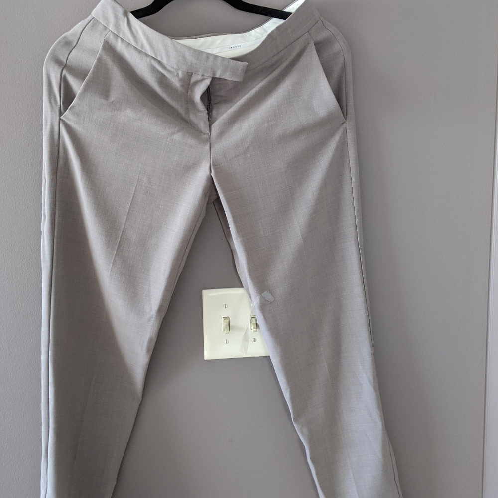 Theory slim beige dress pants